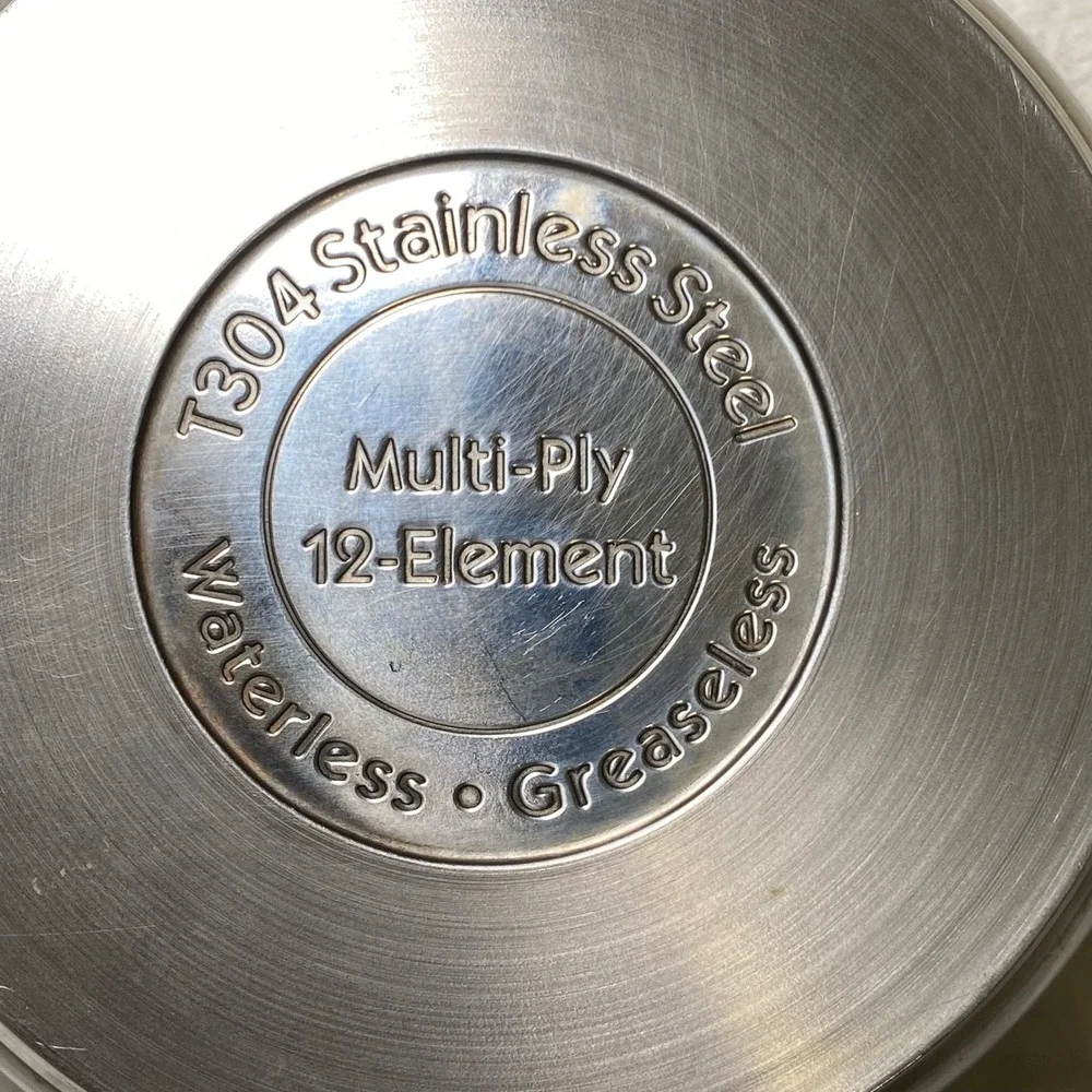 Health Craft T304 2 Qt Waterless Stainless Steel Sauce Pan Vapo Valve Lid USA